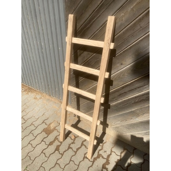 Handtuchhalter, Dekoleiter, Holzleiter, Eiche, Bad, Badmoebel, Kleiderständer, 140x50 cm